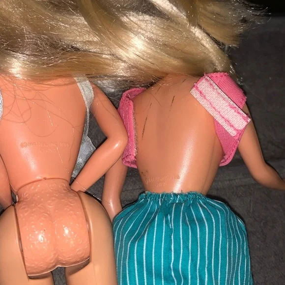 Mattel Green and Blue Doll Footwear Set